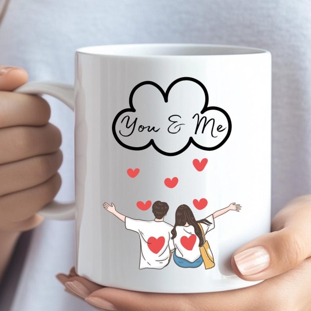 You and Me Mug Set Engagement Gift Funny Valentines Mug